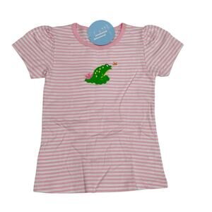 NWT Little English Size 6 Pink Frog Shirt